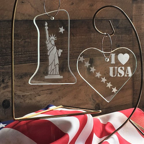 Glass Etching: Stars, Stripes and American Pride